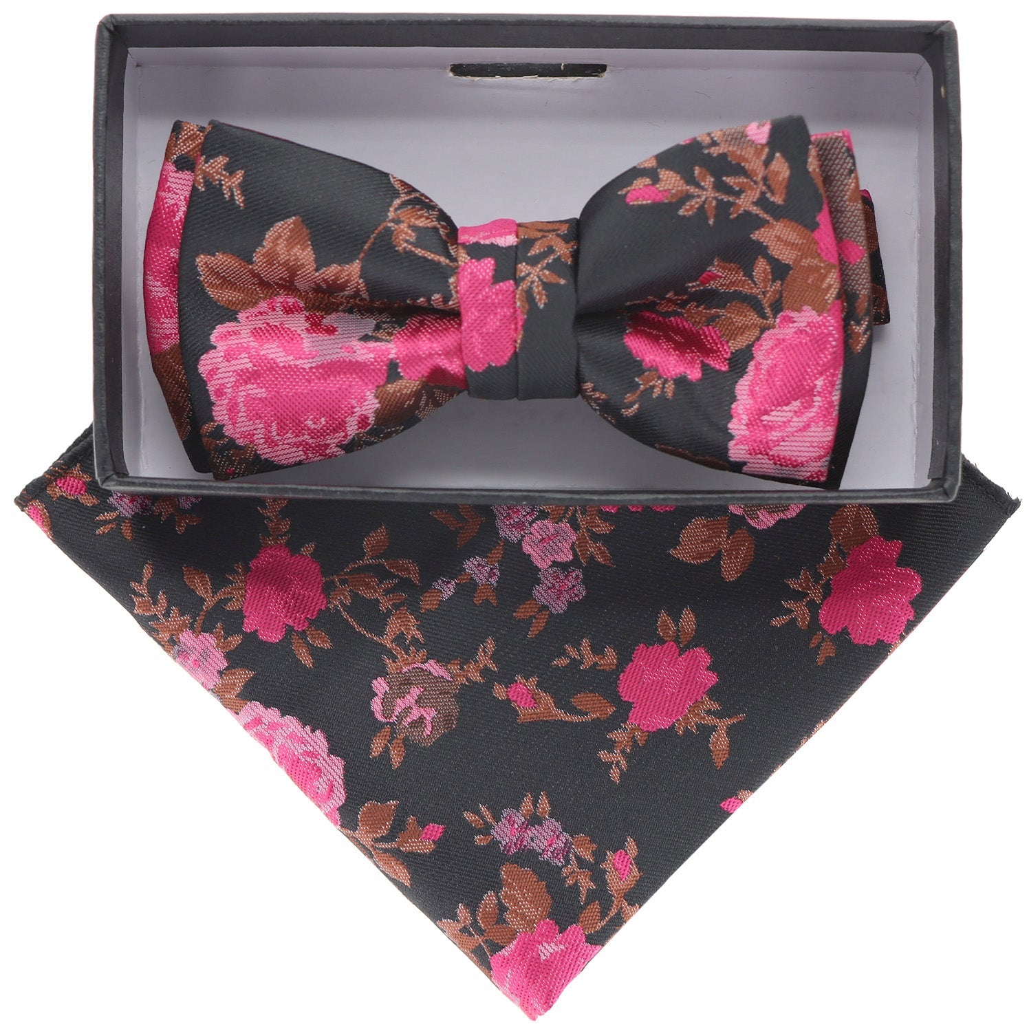 Vittorio Farina Boy's Designer Floral Print Print Bow Tie & Pocket Square by Classy Cufflinks - KBH-088 - Classy Cufflinks