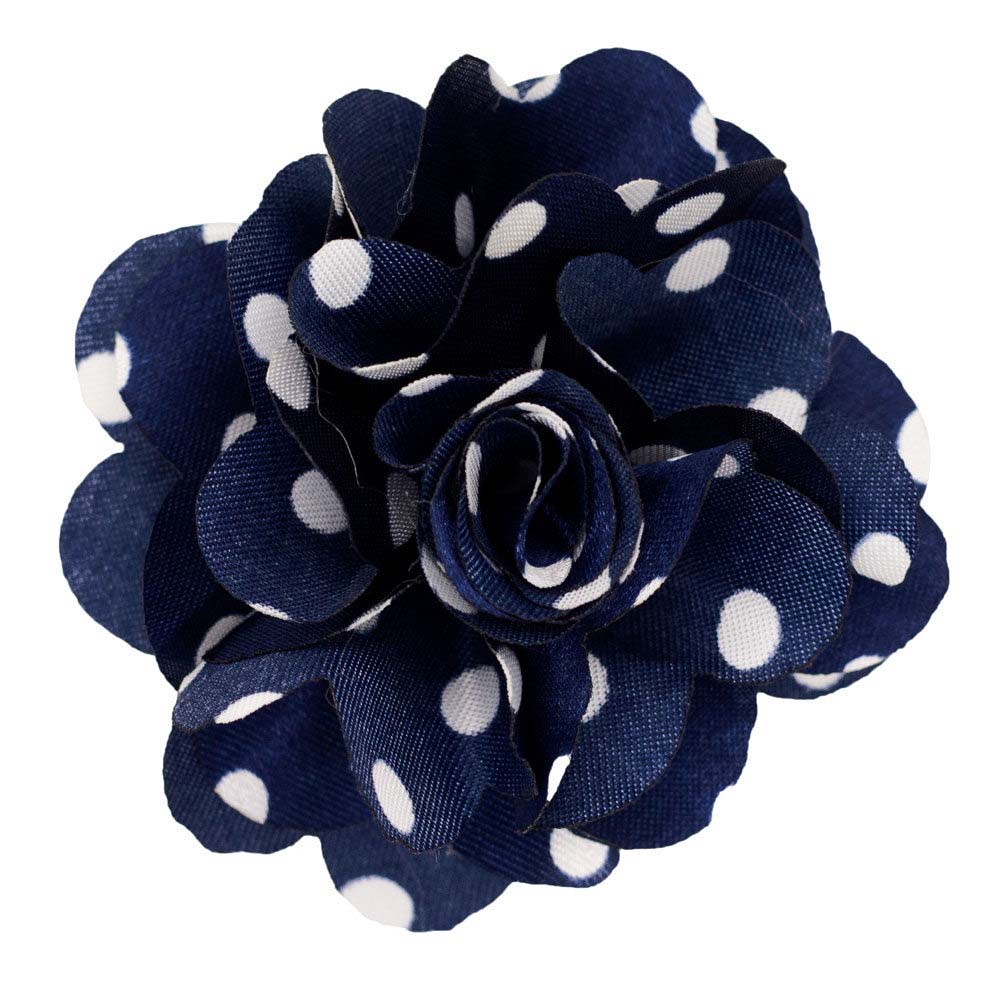 Vittorio Vico Men&#39;s Formal Polka Dot Flower Lapel Pin: Flower Pin Suit Accessories Pins for Suit or Tuxedo