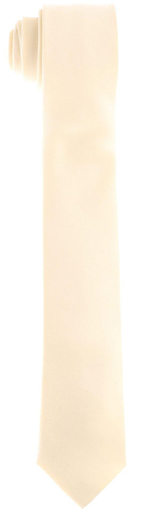 Vittorio Farina Solid Satin Skinny Necktie by Classy Cufflinks