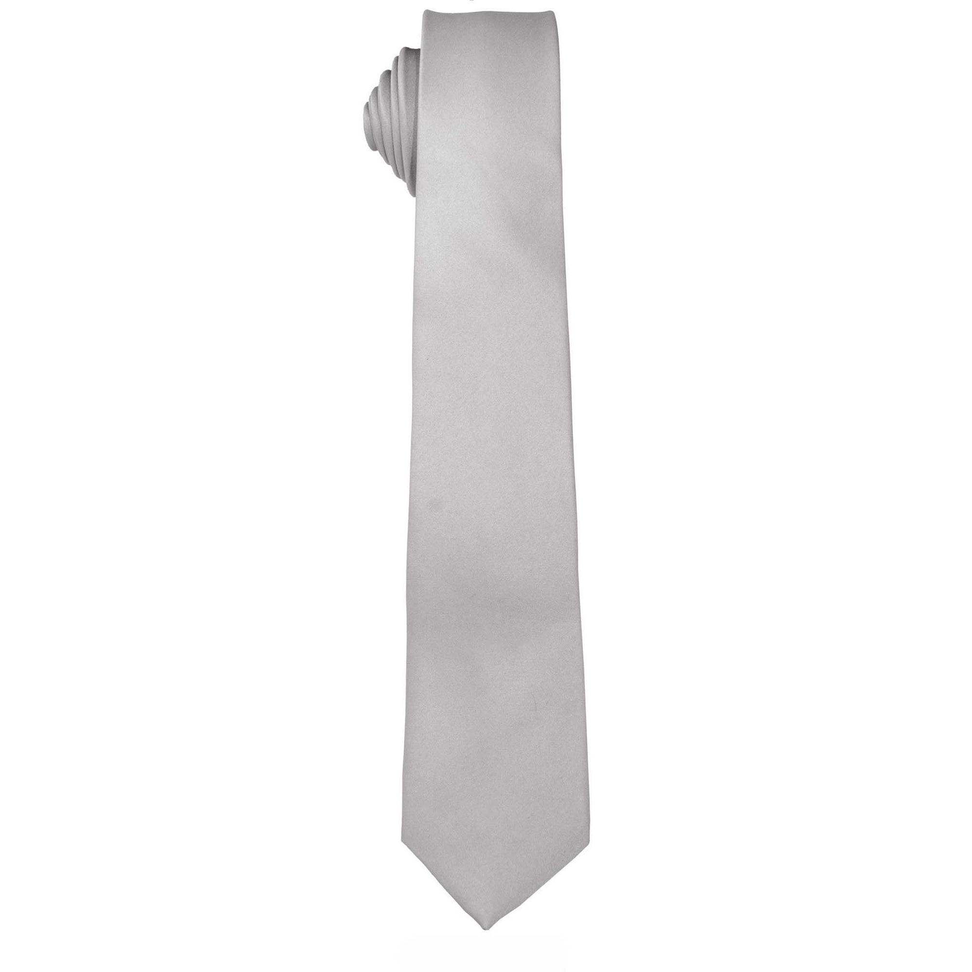 Vittorio Farina Solid Satin Skinny Necktie