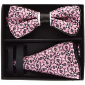 Vittorio Farina LIMITED EDITION Piping Bow Tie & Round Pocket Square by Classy Cufflinks