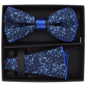 Vittorio Farina LIMITED EDITION Piping Bow Tie & Round Pocket Square by Classy Cufflinks - pbh-21008 - Classy Cufflinks