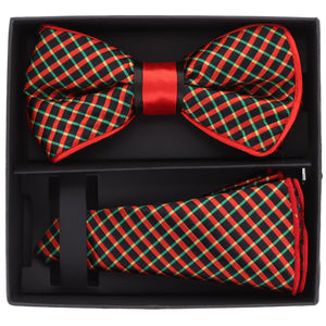 Vittorio Farina LIMITED EDITION Piping Bow Tie & Round Pocket Square by Classy Cufflinks - pbh-21012 - Classy Cufflinks