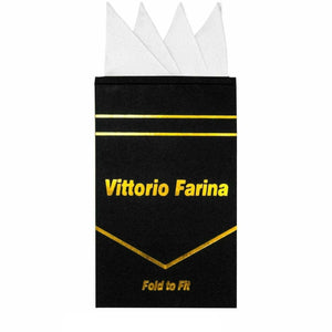 Vittorio Farina Pre-Folded Pocket Square (Four-Point) Var 1. by Classy Cufflinks