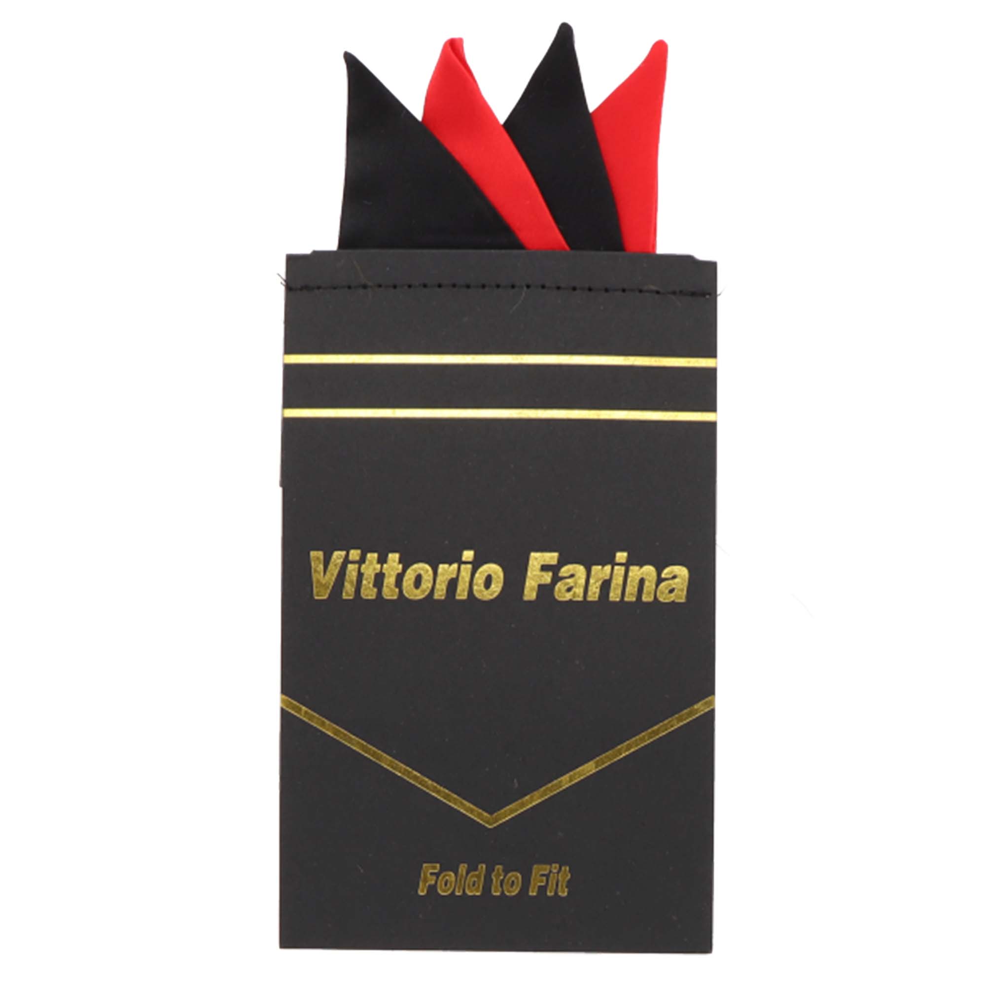 Vittorio Farina Pre-Folded Pocket Square (Two-Tone)