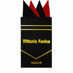 Vittorio Farina Pre-Folded Pocket Square (Two-Tone) by Classy Cufflinks