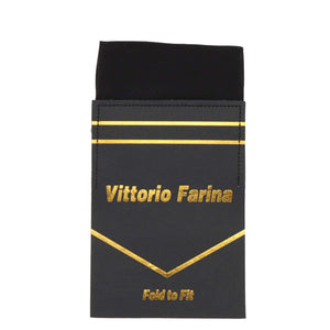 Vittorio Farina Pre-Folded Pocket Square (Flat) by Classy Cufflinks - PS-PREFOLD_FLAT-BLACK - Classy Cufflinks