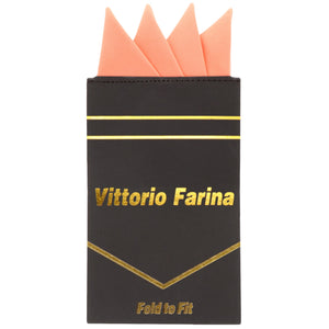 Vittorio Farina Pre-Folded Pocket Square (Four-Point) by Classy Cufflinks - PS-PREFOLD_ROSE-GOLD - Classy Cufflinks