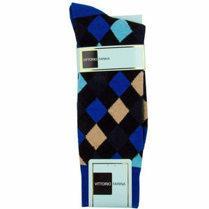 Vittorio Farina Men's Diamond Designer Socks by Classy Cufflinks