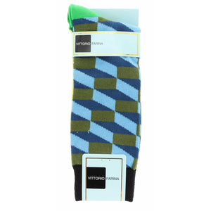 Vittorio Farina Men's Colorful Checker Socks by Classy Cufflinks