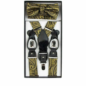 Vittorio Vico Gift Box (Paisley Suspender, Bow Tie & Pocket Square Set) by Classy Cufflinks