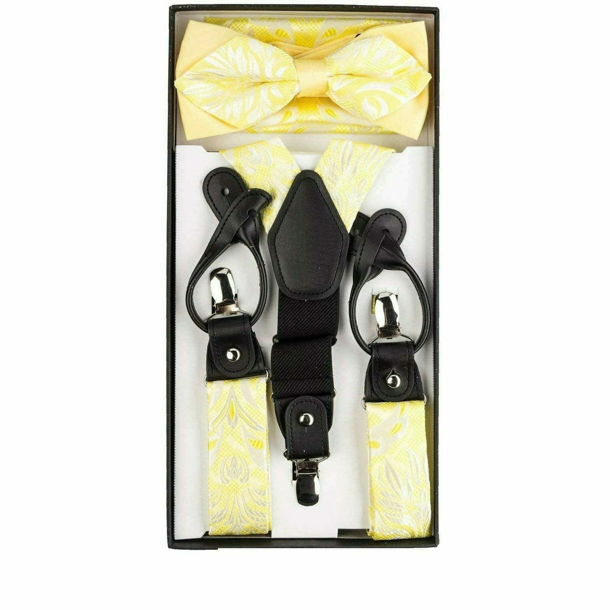 Vittorio Farina Gift Box (Paisley Suspender, Bow Tie &amp; Pocket Square Set)