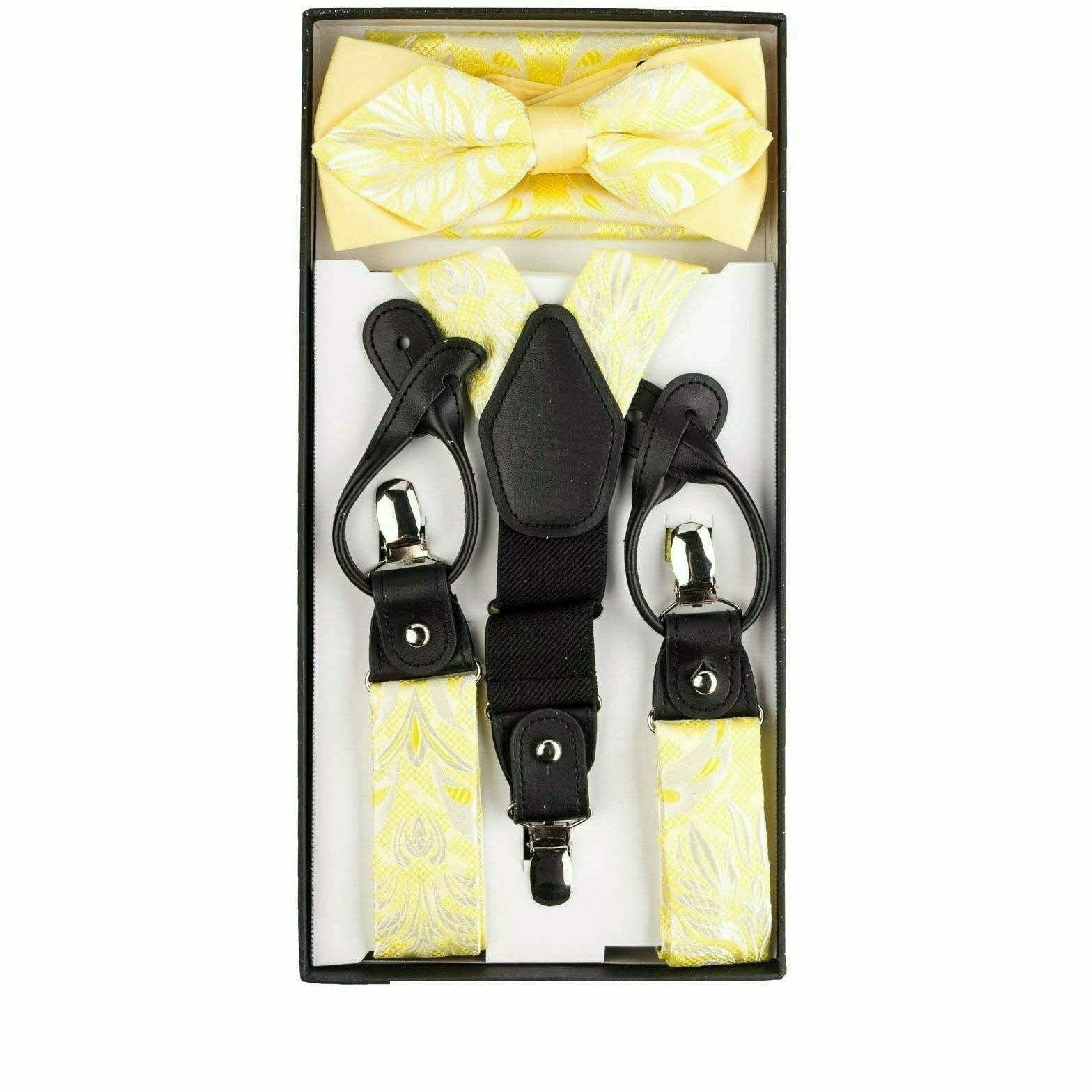 Vittorio Farina Gift Box (Paisley Suspender, Bow Tie & Pocket Square Set)
