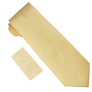 Vittorio Farina Solid Satin Necktie & Pocket Square by Classy Cufflinks