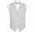Vittorio Farina Polka Dot Vest Set (Black back) by Classy Cufflinks - vest_polkadot_BB_whiteblack_S - Classy Cufflinks