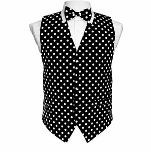 Vittorio Farina Polka Dot Vest Set (Black Back) by Classy Cufflinks