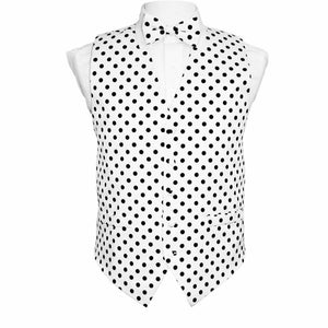 Vittorio Farina Polka Dot Vest Set (White Back) by Classy Cufflinks